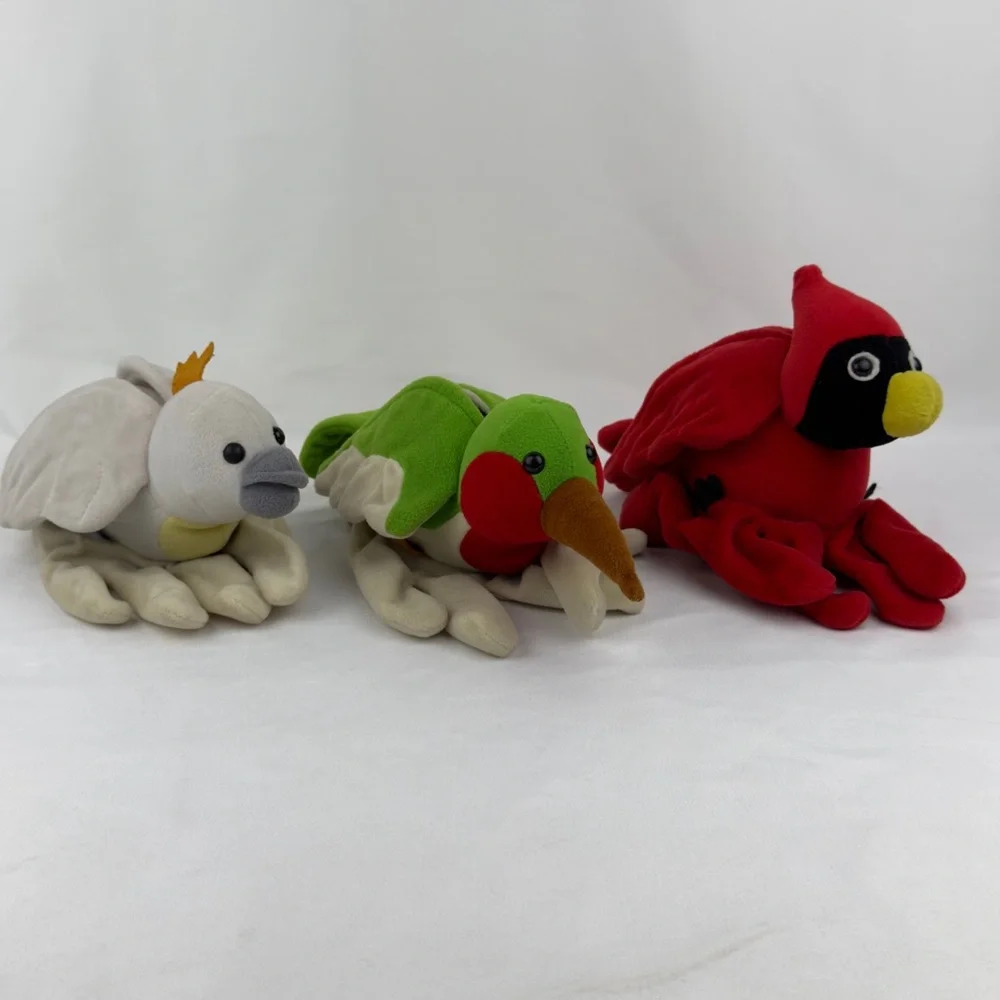 Hand Puppets Lot of 6 Animal Plush Kids Classroom Storytelling Set